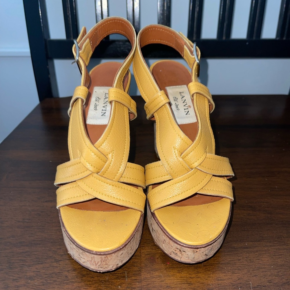 Lanvin Leather Slingback Sandals